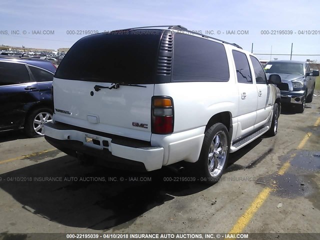 1GKFK66U35J185832 - 2005 GMC YUKON XL DENALI WHITE photo 4