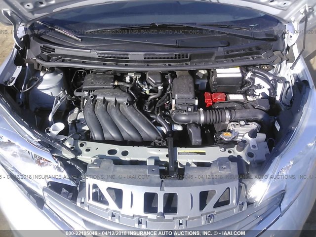 3N1CE2CP9GL377090 - 2016 NISSAN VERSA NOTE S/S PLUS/SV/SL/SR SILVER photo 10