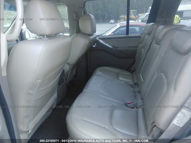 5N1AR18U28C649411 - 2008 NISSAN PATHFINDER S/LE/SE BEIGE photo 8