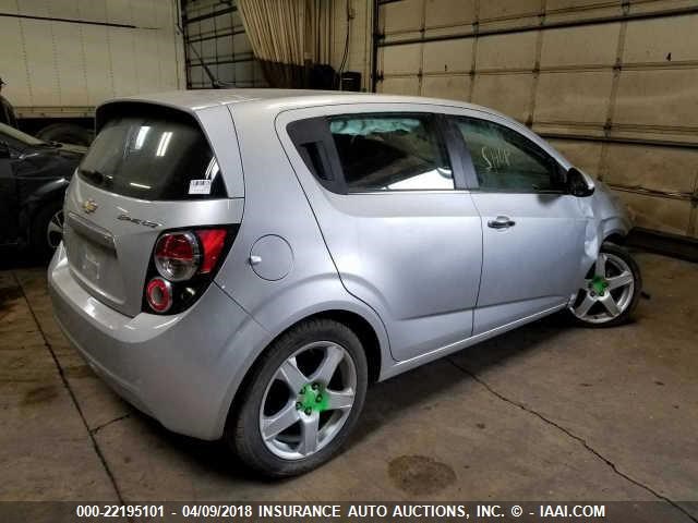 1G1JE6SH3D4140854 - 2013 CHEVROLET SONIC LTZ SILVER photo 4