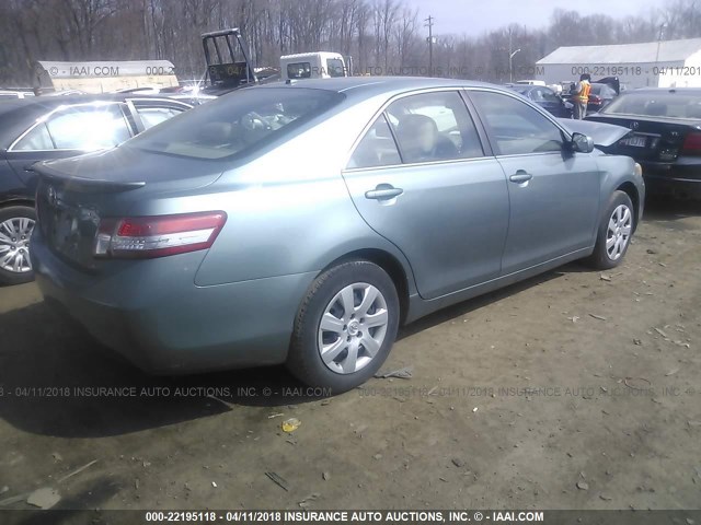 4T1BF3EK6AU568567 - 2010 TOYOTA CAMRY SE/LE/XLE Light Blue photo 4
