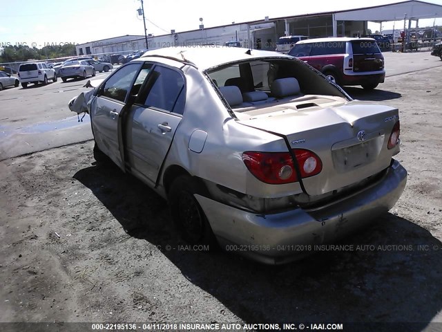 1NXBR32E58Z039675 - 2008 TOYOTA COROLLA CE/LE/S GOLD photo 3