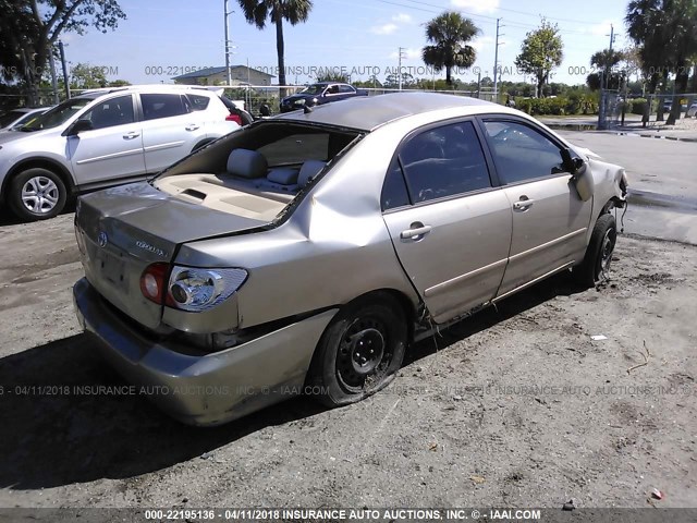 1NXBR32E58Z039675 - 2008 TOYOTA COROLLA CE/LE/S GOLD photo 4