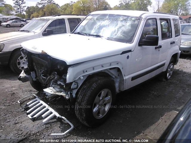 1J4PN2GK2BW591462 - 2011 JEEP LIBERTY SPORT WHITE photo 2