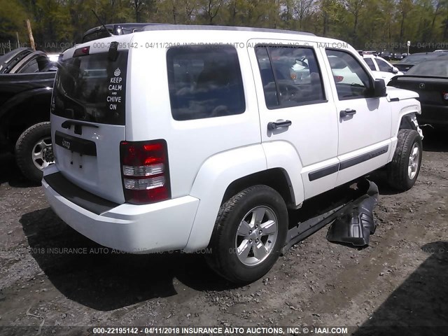 1J4PN2GK2BW591462 - 2011 JEEP LIBERTY SPORT WHITE photo 4