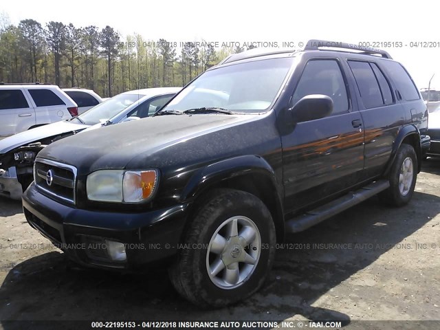 JN8DR09YX2W720281 - 2002 NISSAN PATHFINDER LE/SE BLACK photo 2