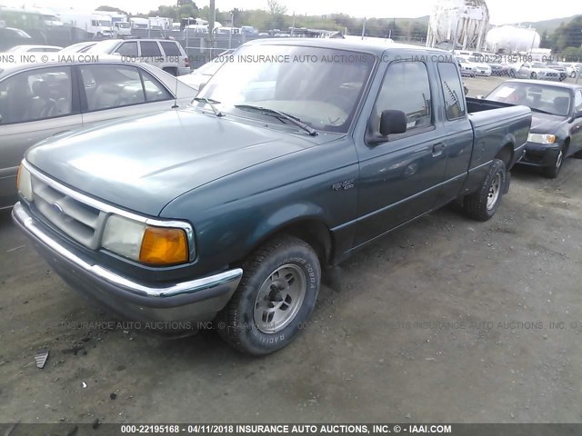 1FTCR14A9VPA45304 - 1997 FORD RANGER SUPER CAB TEAL photo 2