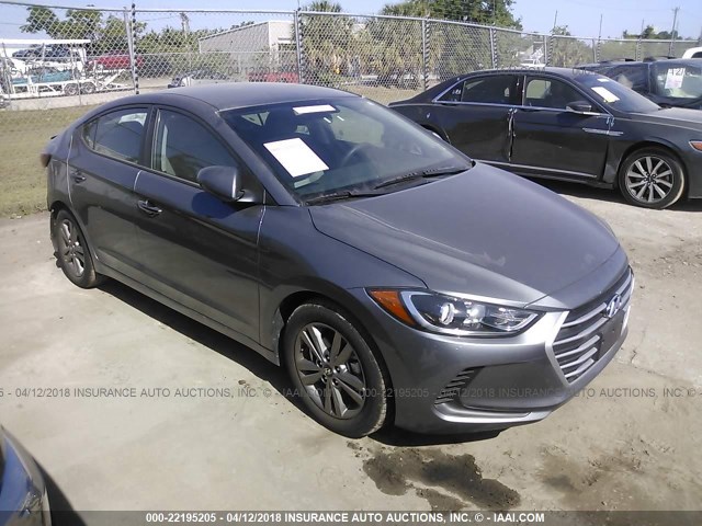 5NPD84LF9JH304434 - 2018 HYUNDAI ELANTRA SEL/VALUE/LIMITED GRAY photo 1