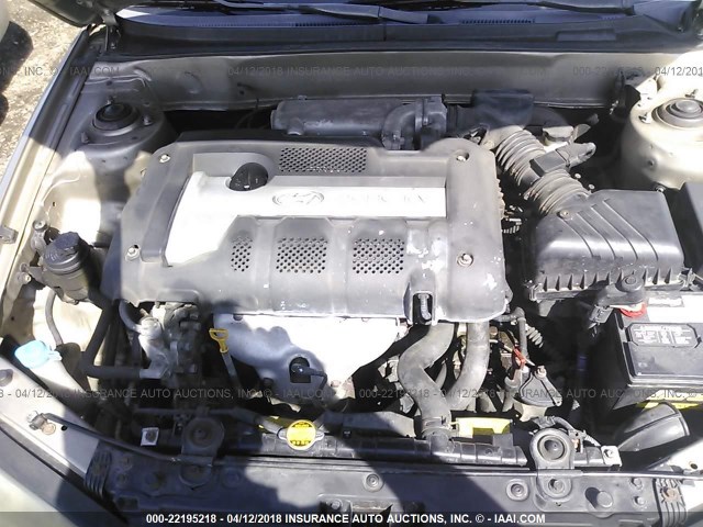 KMHDN46D95U939096 - 2005 HYUNDAI ELANTRA GLS/GT GOLD photo 10