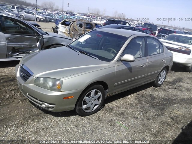 KMHDN46D95U939096 - 2005 HYUNDAI ELANTRA GLS/GT GOLD photo 2