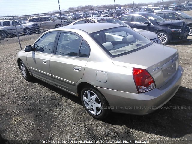 KMHDN46D95U939096 - 2005 HYUNDAI ELANTRA GLS/GT GOLD photo 3