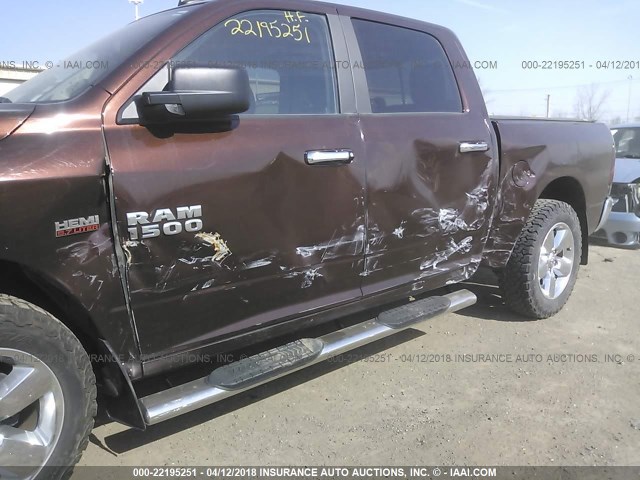 3C6RR7LT1FG597716 - 2015 RAM 1500 SLT BROWN photo 6