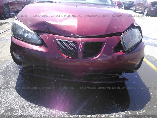 2G2WS522251160784 - 2005 PONTIAC GRAND PRIX GT RED photo 6