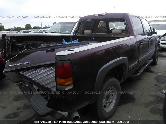 1GCGC13U72F105144 - 2002 CHEVROLET SILVERADO C1500 HEAVY DUTY MAROON photo 4