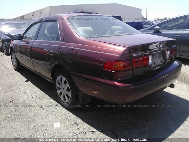 JT2BF22K1Y0251289 - 2000 TOYOTA CAMRY CE/LE/XLE BURGUNDY photo 3