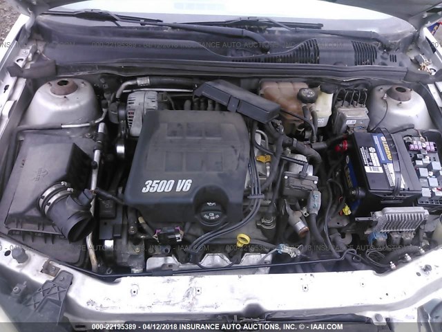 1G1ZT62895F187627 - 2005 CHEVROLET MALIBU MAXX LS SILVER photo 10