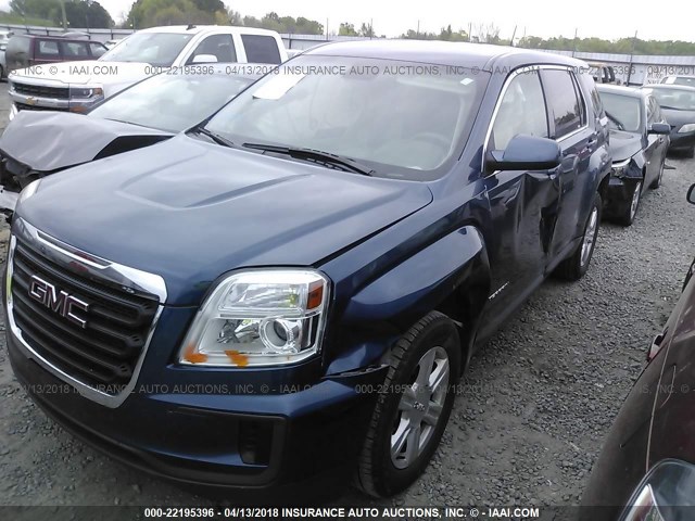 2GKALMEK4G6356339 - 2016 GMC TERRAIN SLE BLUE photo 6