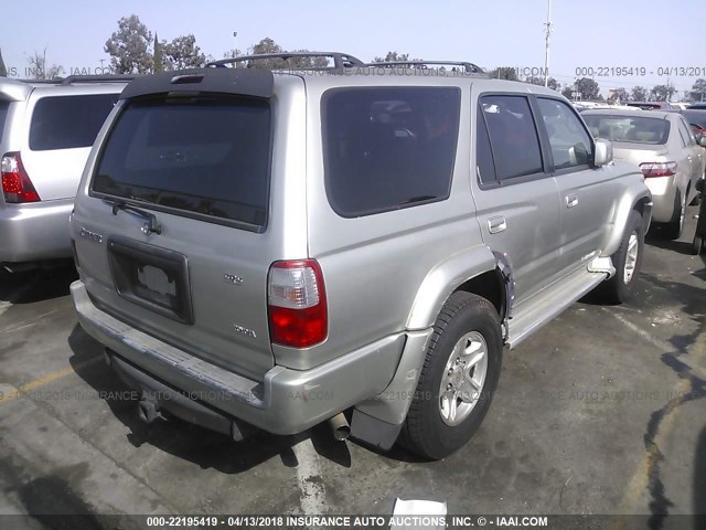 JT3GN86R4Y0177199 - 2000 TOYOTA 4RUNNER SR5 SILVER photo 4