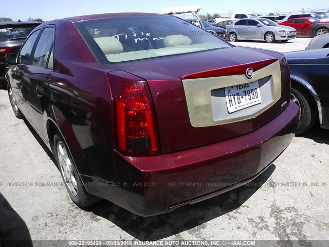 1G6DM57N030151979 - 2003 CADILLAC CTS BURGUNDY photo 3