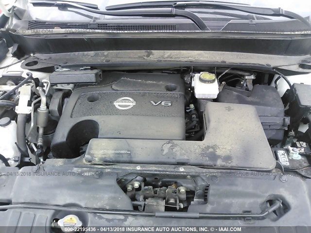 5N1AR2MN8GC611636 - 2016 NISSAN PATHFINDER S/SV/SL/PLATINUM 白色 照片 10