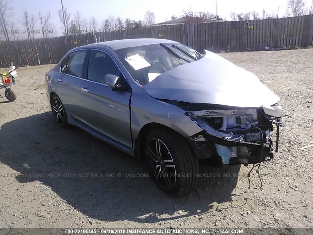 1HGCR2F59HA070332 - 2017 HONDA ACCORD SPORT GRAY photo 1