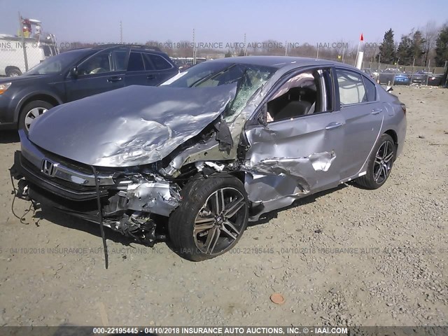 1HGCR2F59HA070332 - 2017 HONDA ACCORD SPORT ნაცრისფერი ფოტო 2