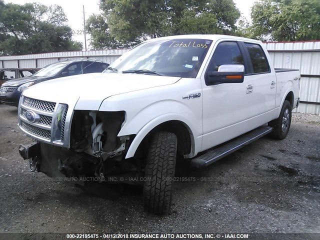 1FTFW1EF7CFD09266 - 2012 FORD F150 SUPERCREW WHITE photo 2