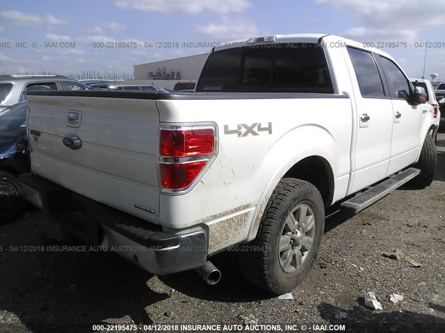 1FTFW1EF7CFD09266 - 2012 FORD F150 SUPERCREW WHITE photo 4