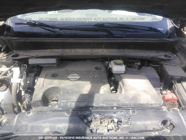 5N1AR2MN7FC677464 - 2015 NISSAN PATHFINDER S/SV/SL/PLATINUM 黑色 照片 10