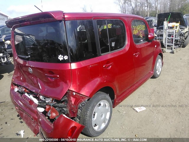 JN8AZ28R59T120353 - 2009 NISSAN CUBE S/SL RED photo 4