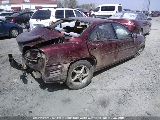 1G2WK52J42F230216 - 2002 PONTIAC GRAND PRIX SE MAROON photo 4