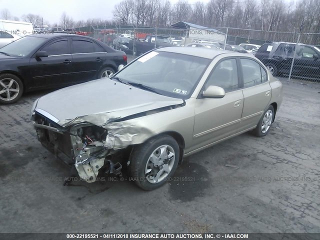 KMHDN46D55U127262 - 2005 HYUNDAI ELANTRA GLS/GT BEIGE photo 2