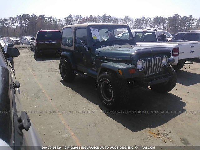 1J4FA59SX1P304786 - 2001 JEEP WRANGLER / TJ SAHARA GREEN photo 1