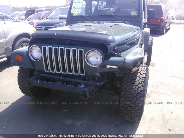 1J4FA59SX1P304786 - 2001 JEEP WRANGLER / TJ SAHARA GREEN photo 6