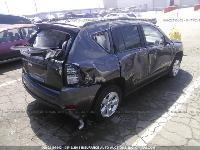 1C4NJCBBXGD548657 - 2016 JEEP COMPASS SPORT GRAY photo 4