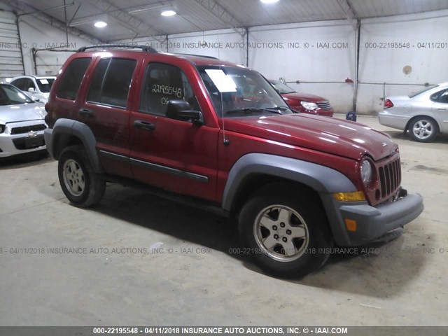 1J4GL48K26W152560 - 2006 JEEP LIBERTY SPORT 红色 照片 1