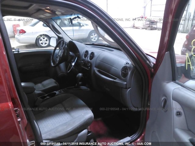 1J4GL48K26W152560 - 2006 JEEP LIBERTY SPORT 红色 照片 5