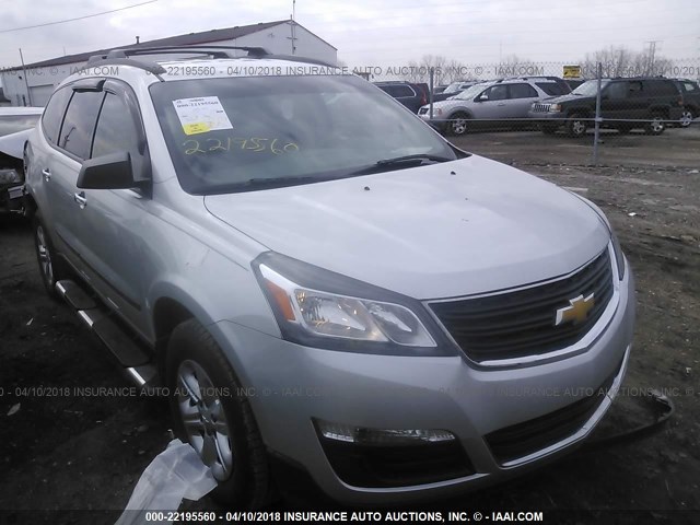 1GNKRFED1DJ101133 - 2013 CHEVROLET TRAVERSE LS SILVER photo 1