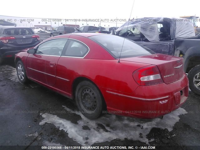 4C3AG42G74E074223 - 2004 CHRYSLER SEBRING LX RED photo 3