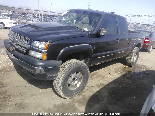 2GCEK19T631156023 - 2003 CHEVROLET SILVERADO K1500 BLACK photo 2