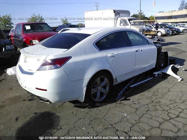 19UUA9F57DA000889 - 2013 ACURA TL TECH WHITE photo 4