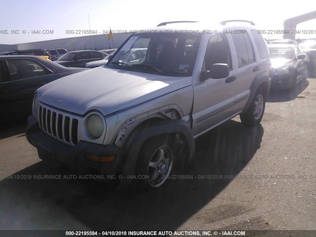 1J4GK48K32W297703 - 2002 JEEP LIBERTY SPORT GRAY photo 2