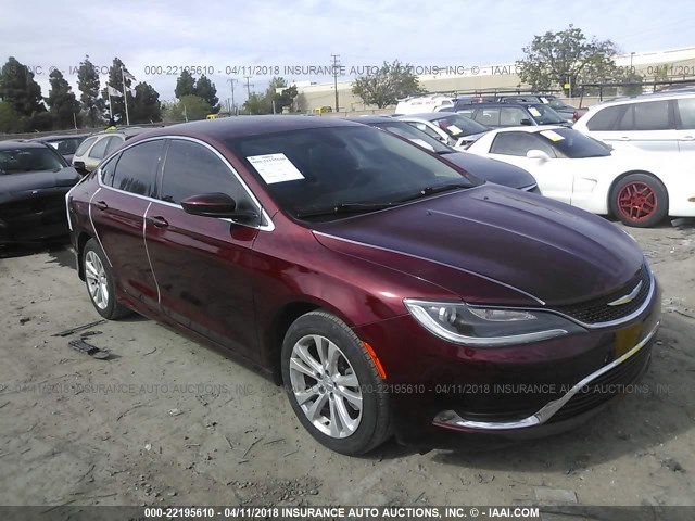 1C3CCCAB7FN710843 - 2015 CHRYSLER 200 LIMITED RED photo 1