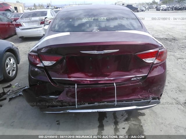 1C3CCCAB7FN710843 - 2015 CHRYSLER 200 LIMITED RED photo 6