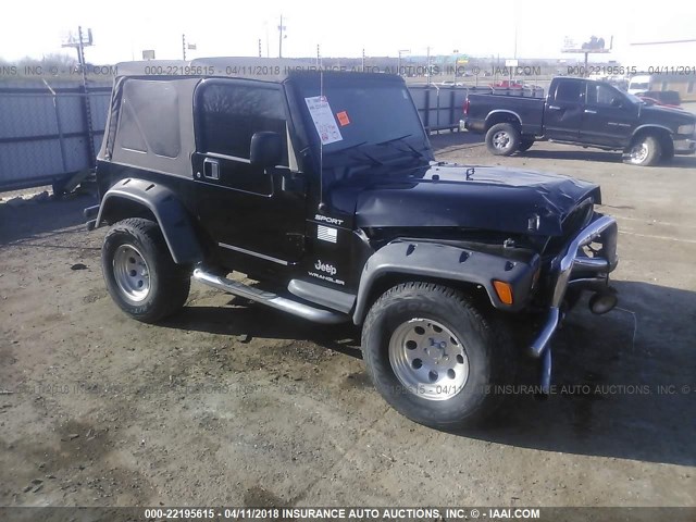 1J4FA49S65P388086 - 2005 JEEP WRANGLER / TJ SPORT BLACK photo 1