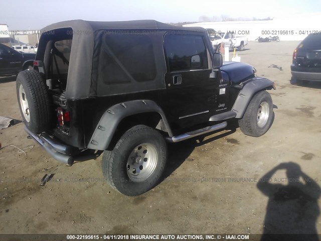 1J4FA49S65P388086 - 2005 JEEP WRANGLER / TJ SPORT BLACK photo 4