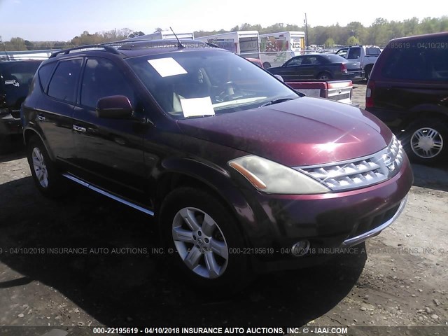 JN8AZ08T46W425000 - 2006 NISSAN MURANO SL/SE/S BURGUNDY photo 1