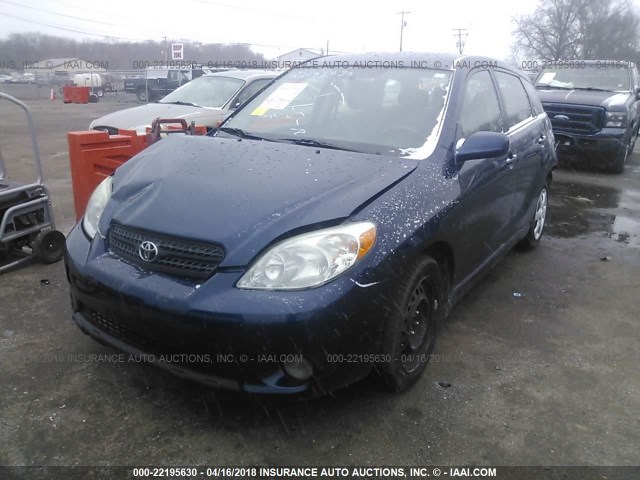 2T1KR32E68C705430 - 2008 TOYOTA COROLLA MATRIX XR BLUE photo 2