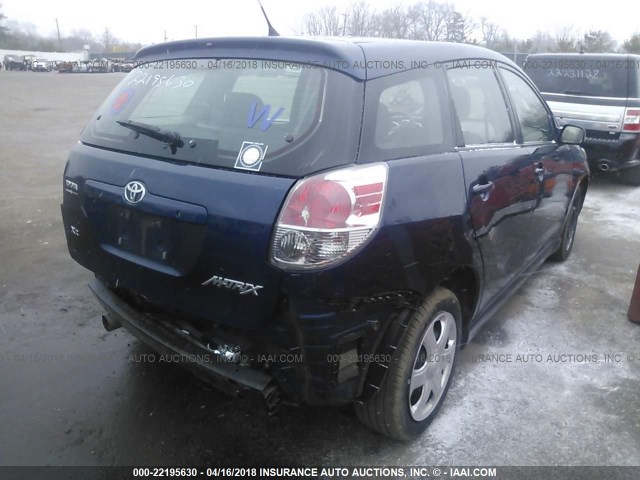 2T1KR32E68C705430 - 2008 TOYOTA COROLLA MATRIX XR BLUE photo 4