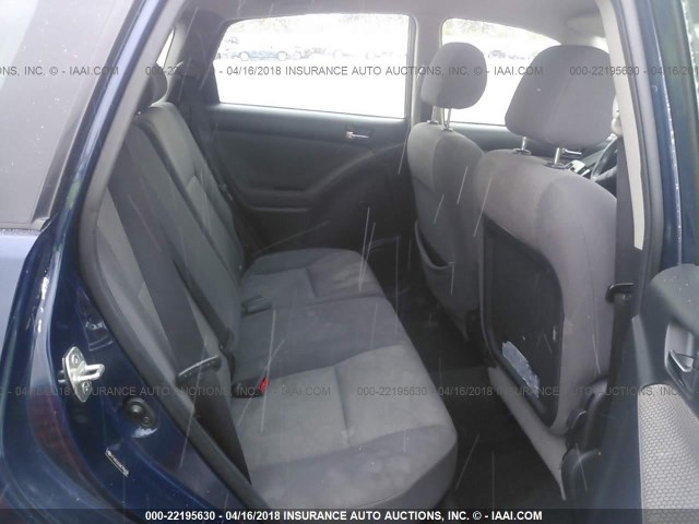 2T1KR32E68C705430 - 2008 TOYOTA COROLLA MATRIX XR BLUE photo 8